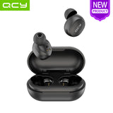 QCY T4 TWS Bluetooth V5.0 Sports Wireless Earphones APP customization 3D Stereo Earbuds Mini in Ear Dual Microphone